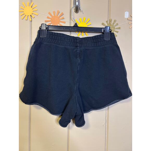 Aerie black sweat shorts raw hem extra small - Picture 2 of 5